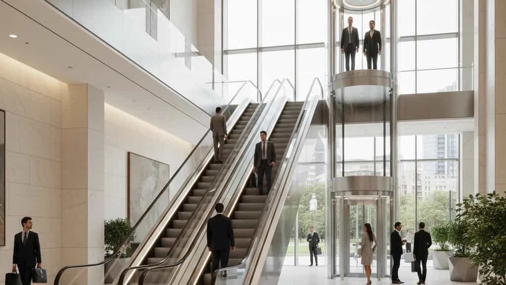 Electric stairs and elevator for modern Isfahan buildings