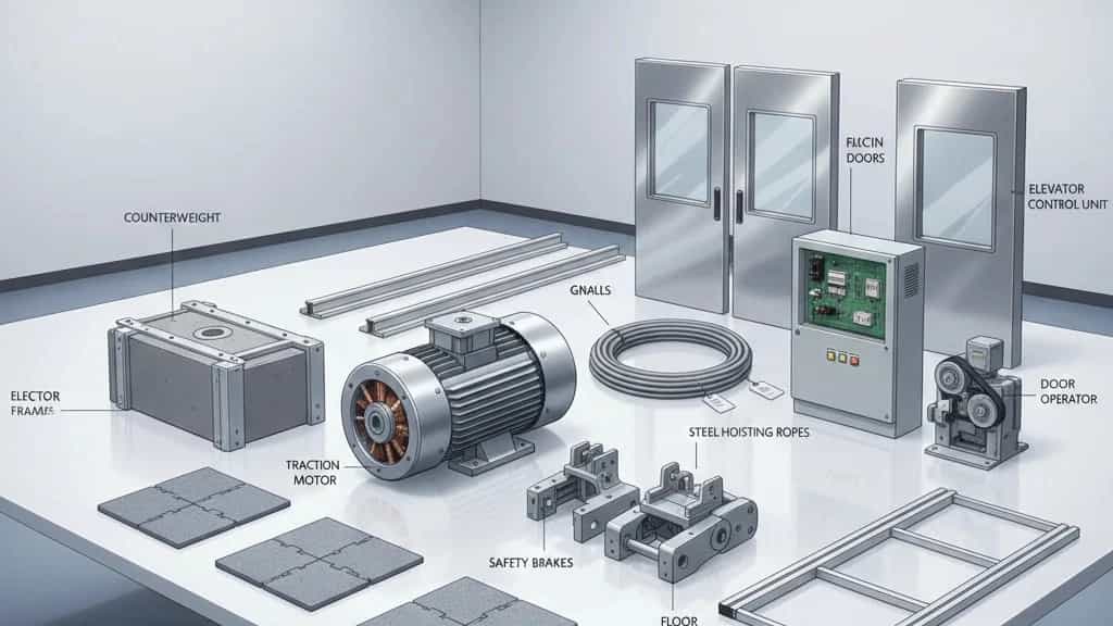 Sale of standard elevator parts in Isfahan